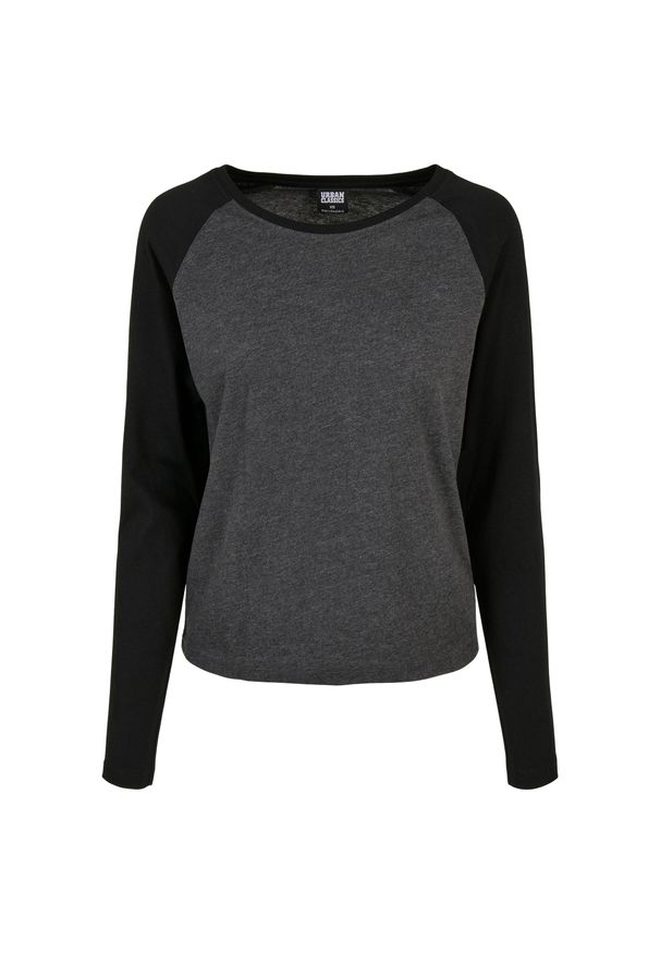 Damska koszulka z długim rękawem Urban Classics contrast raglan (GT). Kolor: czarny, brązowy, wielokolorowy. Długość rękawa: długi rękaw. Długość: długie