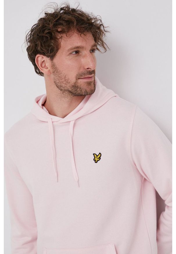 Lyle & Scott - Bluza bawełniana. Okazja: na co dzień. Kolor: różowy. Materiał: bawełna. Wzór: aplikacja, gładki. Styl: casual