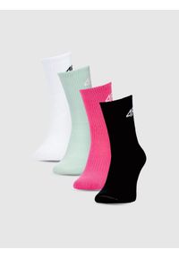 4f - 4F Skarpetki casual za kostkę (4-pack) dziewczęce - multikolor 32-34. Kolor: wielokolorowy. Materiał: bawełna, włókno, materiał, poliamid
