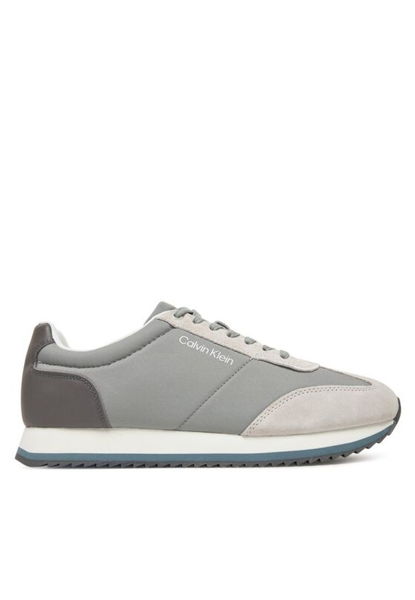 Calvin Klein Sneakersy Low Top Lace Up Repreve Mix HM0HM01828 Szary. Kolor: szary. Materiał: materiał