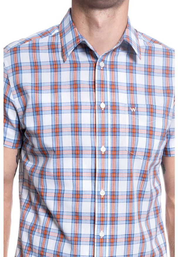 Wrangler - KOSZULA MĘSKA WRANGLER SS 1PKT BDOWN SHIRT WHITE W5J11O989 112130158