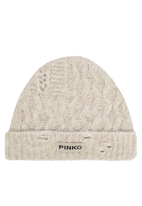 Pinko - PINKO Czapka 104476 A28Y Beżowy. Kolor: beżowy. Materiał: wełna