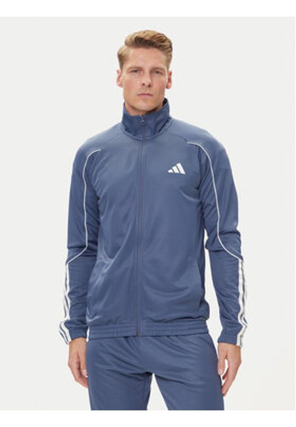 Adidas - adidas Dres 3-Stripes JX5529 Niebieski Regular Fit. Kolor: niebieski. Materiał: syntetyk