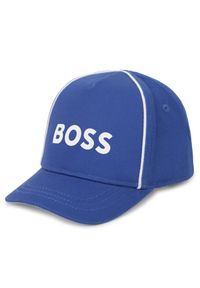 BOSS - Czapka z daszkiem Boss. Kolor: niebieski