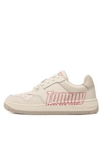 Tommy Jeans Sneakersy Tjw Retro Basket Branding Lc EN0EN02264 Biały. Kolor: biały