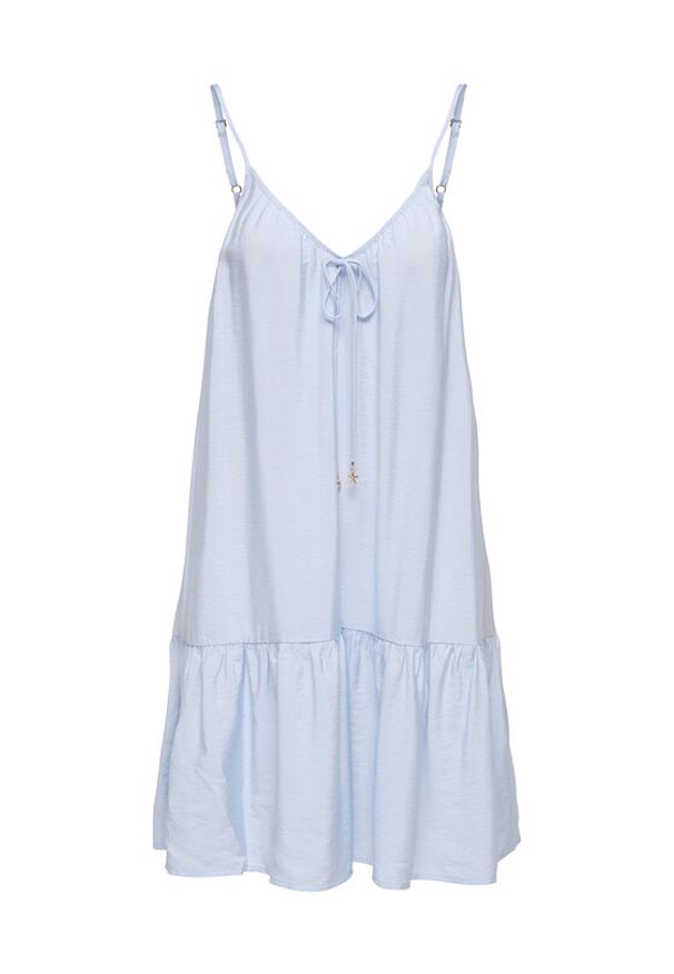 only - ONLY Sukienka letnia Misara 15373962 Niebieski jasny Regular Fit. Kolor: niebieski. Materiał: wiskoza. Sezon: lato