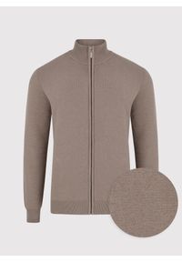 Pako Lorente - PAKO LORENTE – Sweter męski rozpinany w kolorze beżowym. Kolor: beżowy. Materiał: bawełna, poliamid, elastan. Sezon: jesień #7