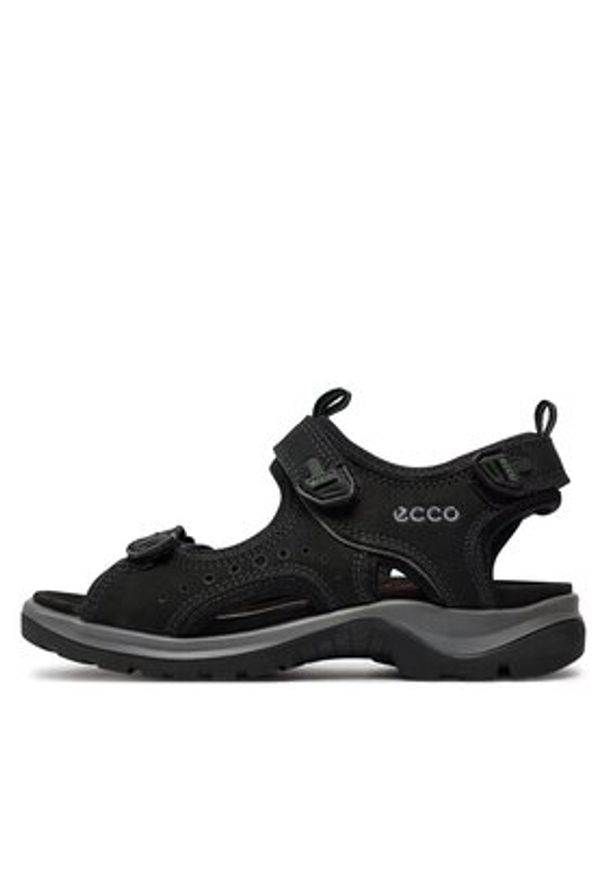 ecco - ECCO Sandały Offroad 82204302001. Kolor: czarny. Materiał: skóra, nubuk