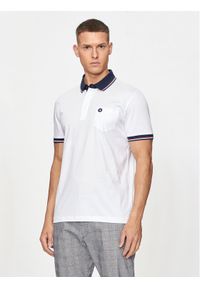 Pierre Cardin Polo C5 21284.2034 Biały Regular Fit. Typ kołnierza: polo. Kolor: biały. Materiał: bawełna