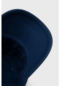 TOMMY HILFIGER - Tommy Hilfiger czapka gładka. Kolor: niebieski. Wzór: gładki