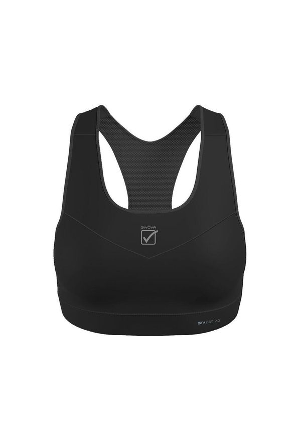 Givova top damski z nadrukiem XL. Kolor: czarny. Wzór: nadruk. Sport: turystyka piesza, bieganie, joga i pilates, fitness