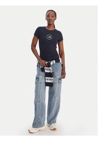 Tommy Jeans T-Shirt DW0DW22273 Granatowy Slim Fit. Kolor: niebieski. Materiał: bawełna #2