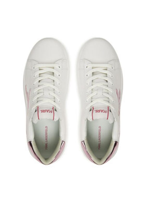 Karl Lagerfeld - KARL LAGERFELD Sneakersy Kapri KL62511A Biały. Kolor: biały. Materiał: skóra