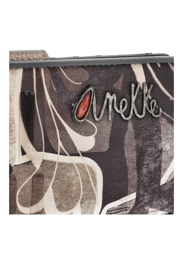 Kolorowy Wzorzysty Portfel Damski Anekke. Materiał: materiał. Wzór: kolorowy