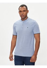 Jack & Jones Polo Paulos 12199711 Niebieski Slim Fit. Typ kołnierza: polo. Kolor: niebieski. Materiał: bawełna #1
