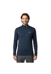 FJORK MERINO - Koszulka z długim rękawem męska wykonana w 100% z wełny merynosów – Finn 210 Zip. Kolor: niebieski. Materiał: wełna. Długość rękawa: długi rękaw. Długość: długie. Sezon: zima. Sport: narciarstwo #1