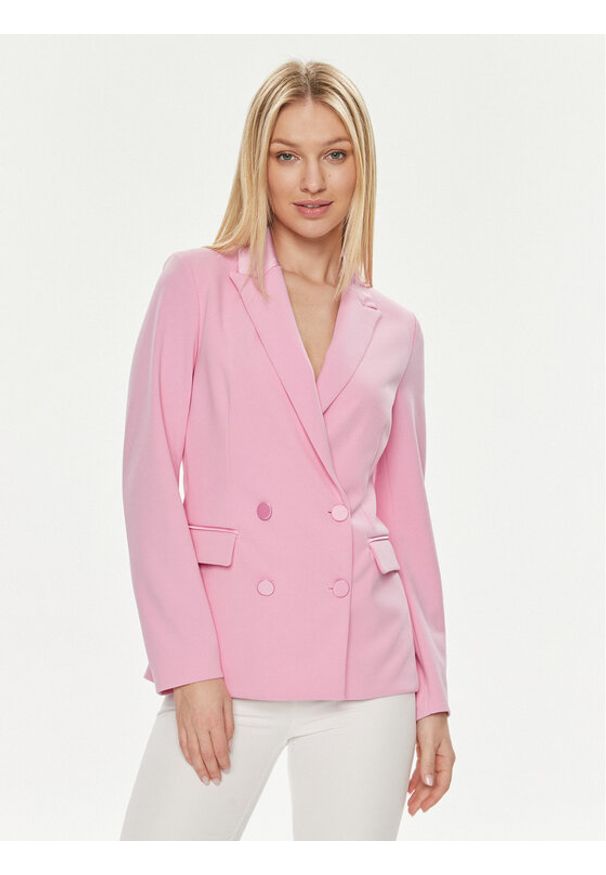 ViCOLO Marynarka TB0080 Różowy Regular Fit. Kolor: różowy. Materiał: syntetyk