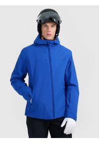 4f - 4F Kurtka narciarska membrana 5000 męska - niebieska M. Okazja: na co dzień. Kolor: niebieski. Materiał: tkanina, poliester. Sezon: zima. Styl: casual #1