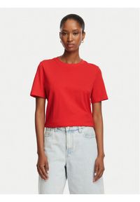 Vero Moda T-Shirt Paulina 10316991 Różowy Regular Fit. Kolor: różowy. Materiał: bawełna #1