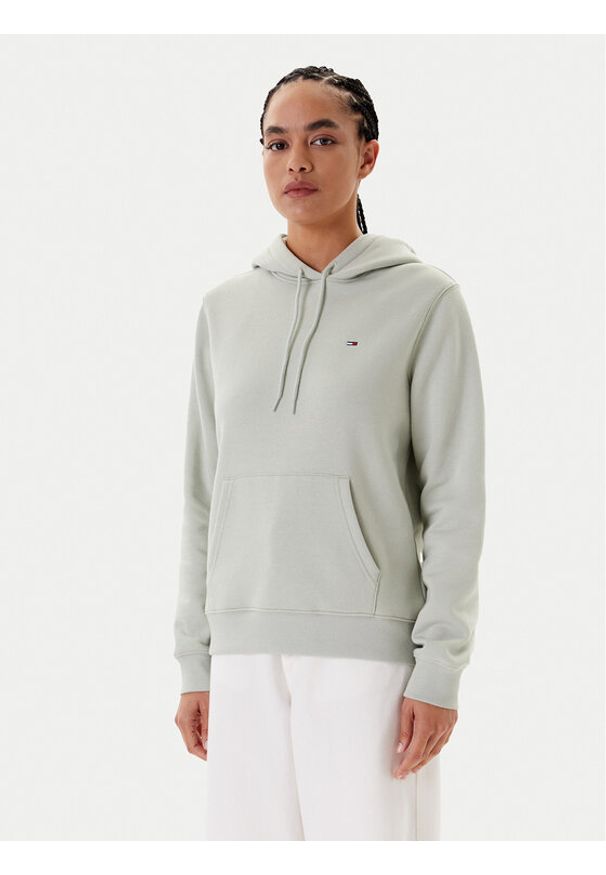 Tommy Jeans Bluza Flag DW0DW19958 Zielony Regular Fit. Kolor: zielony. Materiał: bawełna