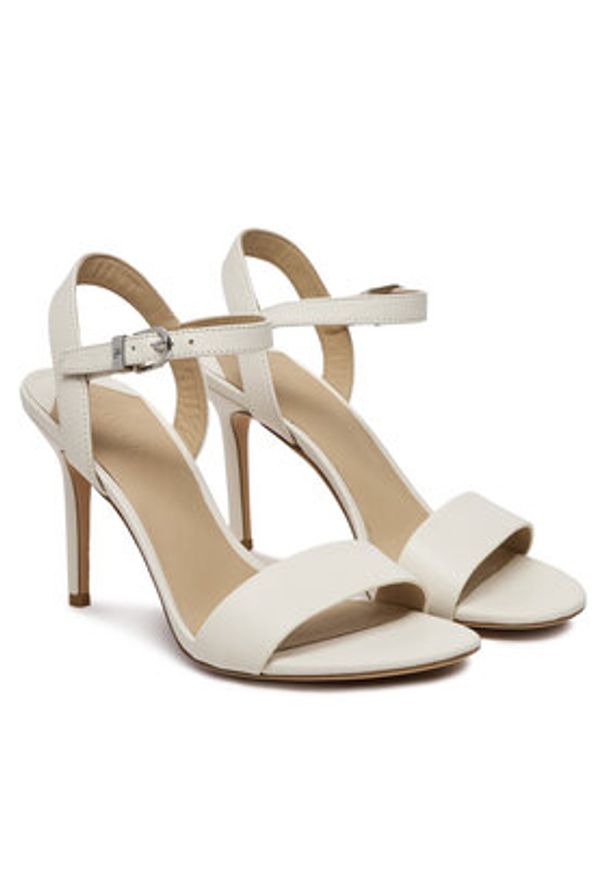 Lauren Ralph Lauren - LAUREN RALPH LAUREN Sandały Gwen 802940727005 Biały. Kolor: biały. Materiał: skóra