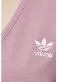 adidas Originals Longsleeve HE4957 kolor różowy. Okazja: na co dzień. Kolor: różowy. Materiał: bawełna, dzianina. Długość rękawa: długi rękaw. Styl: casual