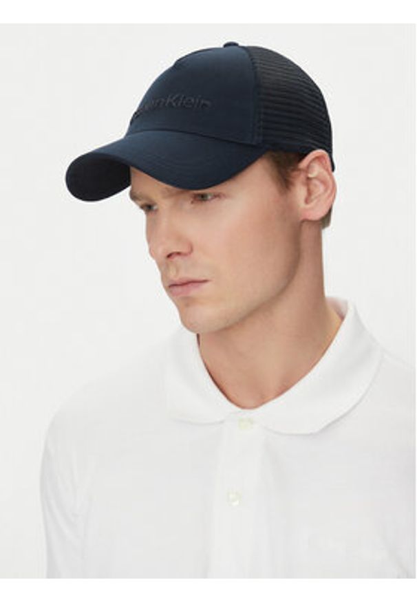 Calvin Klein Czapka z daszkiem K50K513015 Granatowy. Kolor: niebieski. Materiał: materiał, bawełna