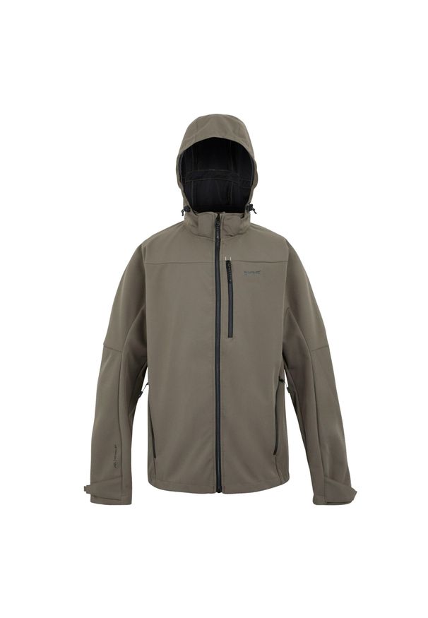 Regatta - Kurtka Softshellowa Męska Wodoodporność Arana. Kolor: wielokolorowy, zielony, czarny. Sport: turystyka piesza