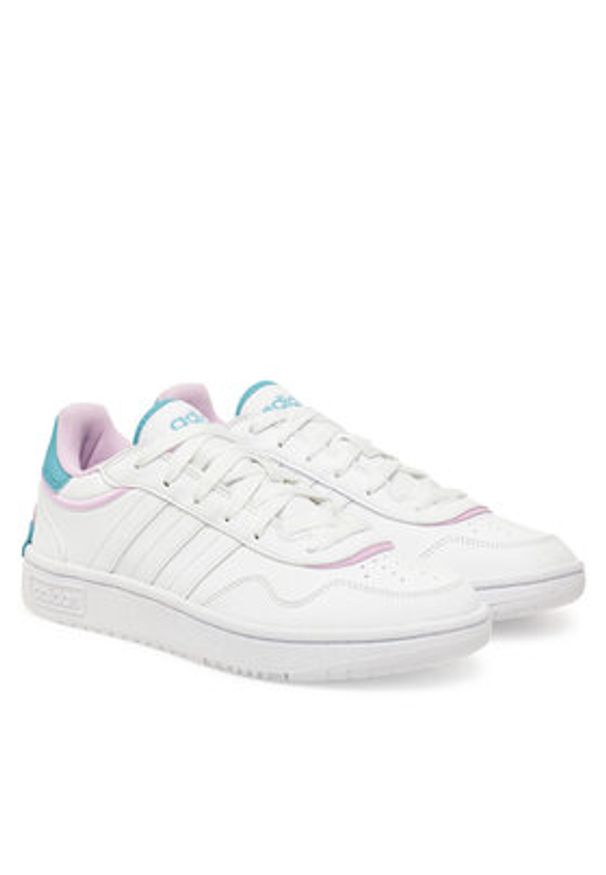 Adidas - adidas Buty do koszykówki Hoops 3.0 SE JI3452 Biały. Kolor: biały. Materiał: skóra. Sport: koszykówka