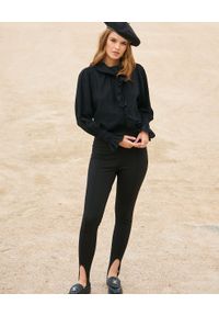 BY CABO - Czarne spodnie z gumką d'ORSAY. Kolor: czarny. Materiał: jersey #2