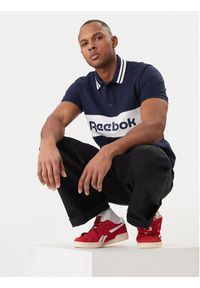 Reebok Polo Arter RK25548CCM Granatowy Regular Fit. Typ kołnierza: polo. Kolor: niebieski. Materiał: bawełna #4