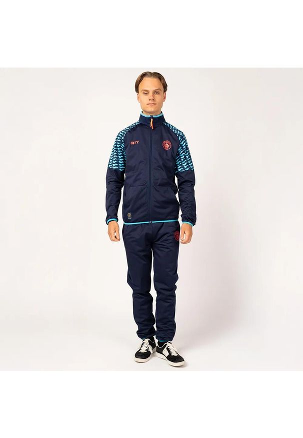 MANCHESTER CITY - Dres piłkarski dla dorosłych Manchester City 24/25. Kolor: niebieski. Materiał: dresówka. Sport: piłka nożna