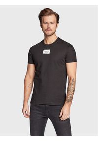 Calvin Klein Jeans T-Shirt J30J322510 Czarny Slim Fit. Kolor: czarny. Materiał: bawełna