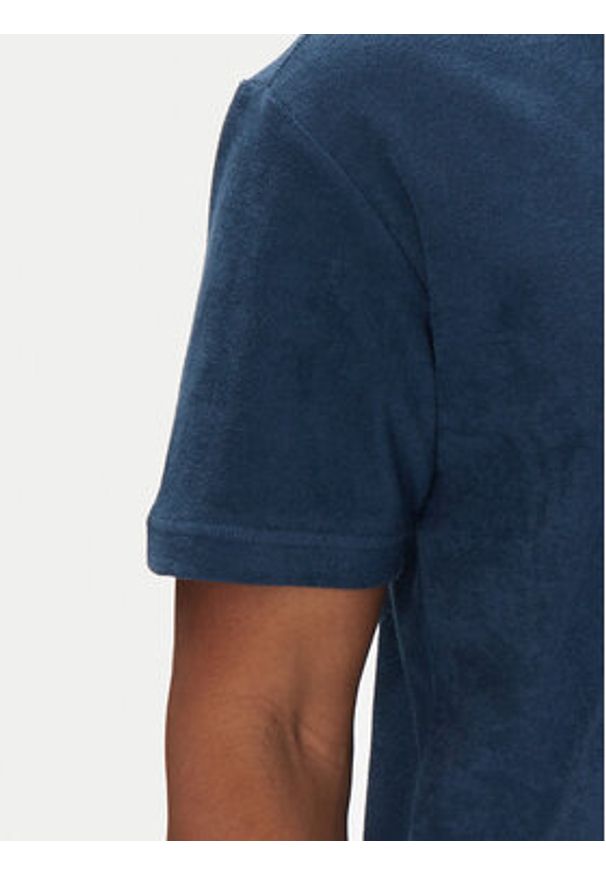 BOSS Polo Pe_Doubletowel 50539869 Granatowy Relaxed Fit. Typ kołnierza: polo. Kolor: niebieski. Materiał: bawełna