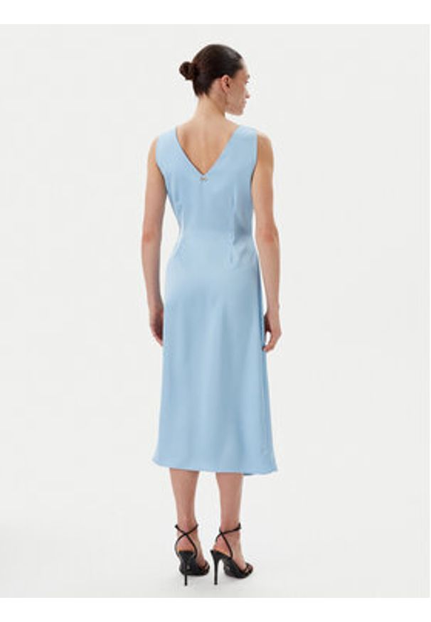 Rinascimento Sukienka koktajlowa CFC0122928003 Błękitny Regular Fit. Kolor: niebieski. Materiał: syntetyk. Styl: wizytowy