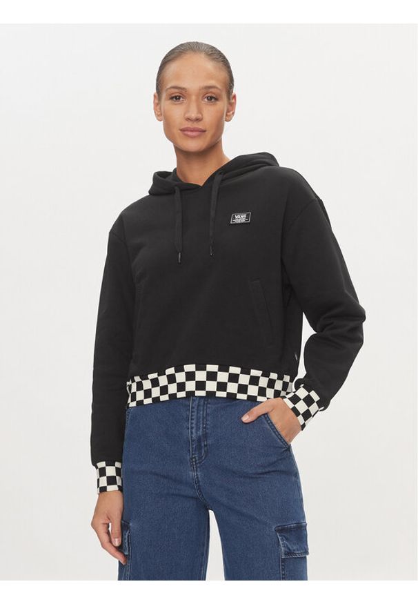 Vans Bluza Boom Boom Check VN000GJ2 Czarny Regular Fit. Kolor: czarny. Materiał: bawełna, syntetyk