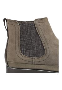Brązowe Botki Tamaris Damskie Buty Na Platformie. Okazja: na co dzień. Kolor: brązowy. Materiał: zamsz. Obcas: na platformie. Styl: casual, elegancki