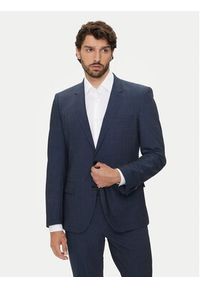 Hugo Garnitur Henry/Getlin232X 50495717 Granatowy Slim Fit. Kolor: niebieski. Materiał: syntetyk