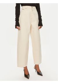 Calvin Klein Jeansy K20K207270 Écru Wide Leg. Kolor: kremowy #1