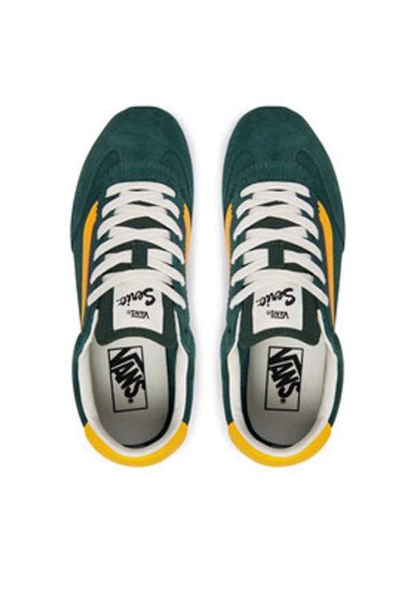 Vans Sneakersy Super Lowpro VN000XVK02I1 Zielony ciemny. Kolor: zielony. Materiał: zamsz, skóra