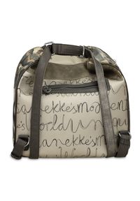 Szara Elegancka Torebka z Funkcją Plecaka Anekke Seria Real. Kolor: szary. Materiał: materiał. Wzór: haft, aplikacja. Styl: elegancki #3