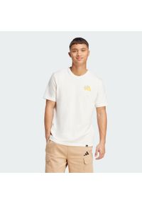 Koszulka sportowa męska Adidas z krótkim rękawem. Kolor: biały. Długość rękawa: krótki rękaw. Długość: krótkie. Sport: fitness #1