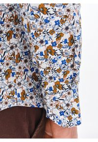 Pako Lorente - PAKO LORENTE – Biała koszula w kwiaty. Kolor: biały. Materiał: elastan, bawełna. Długość rękawa: długi rękaw. Długość: długie. Wzór: kwiaty #7