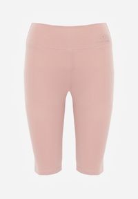 Born2be - Różowe Szorty Kolarki z Wysokim Stanem i Modelującym Pasem Toadgrass. Stan: podwyższony. Kolor: różowy. Styl: elegancki #4