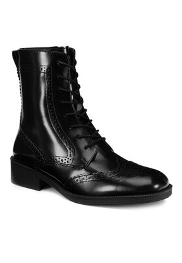 Gino Rossi Botki PIA-116099 Czarny. Kolor: czarny. Materiał: lakier, skóra