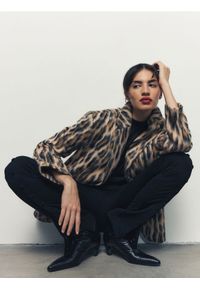 Reserved - Marynarka z wełną - wielobarwny. Materiał: wełna. Wzór: motyw zwierzęcy #1