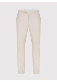 Pako Lorente - PAKO LORENTE – Beżowe spodnie garniturowe. Kolor: beżowy. Materiał: poliester, wełna, lycra. Styl: elegancki #3