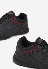 Born2be - Czarno-Czerwone Buty Sportowe Iomite. Wysokość cholewki: przed kostkę. Nosek buta: okrągły. Kolor: czarny. Szerokość cholewki: normalna #3