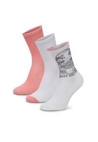 Roxy Skarpety AS_ROXY_05W_SS25 (3-PACK) Różowy. Kolor: różowy. Materiał: bawełna, materiał #4