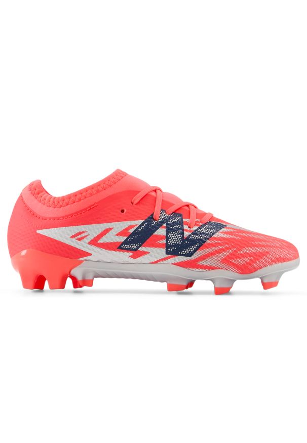 Korki dziecięce New Balance FURON TEAM JNR FG V8 SJF3FMP8 – czerwone. Kolor: czerwony. Materiał: materiał, syntetyk. Szerokość cholewki: normalna